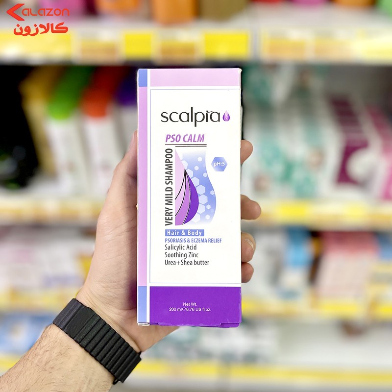 شامپو مو اسکالپیا مدل pso calm حجم 200 میلی لیتر