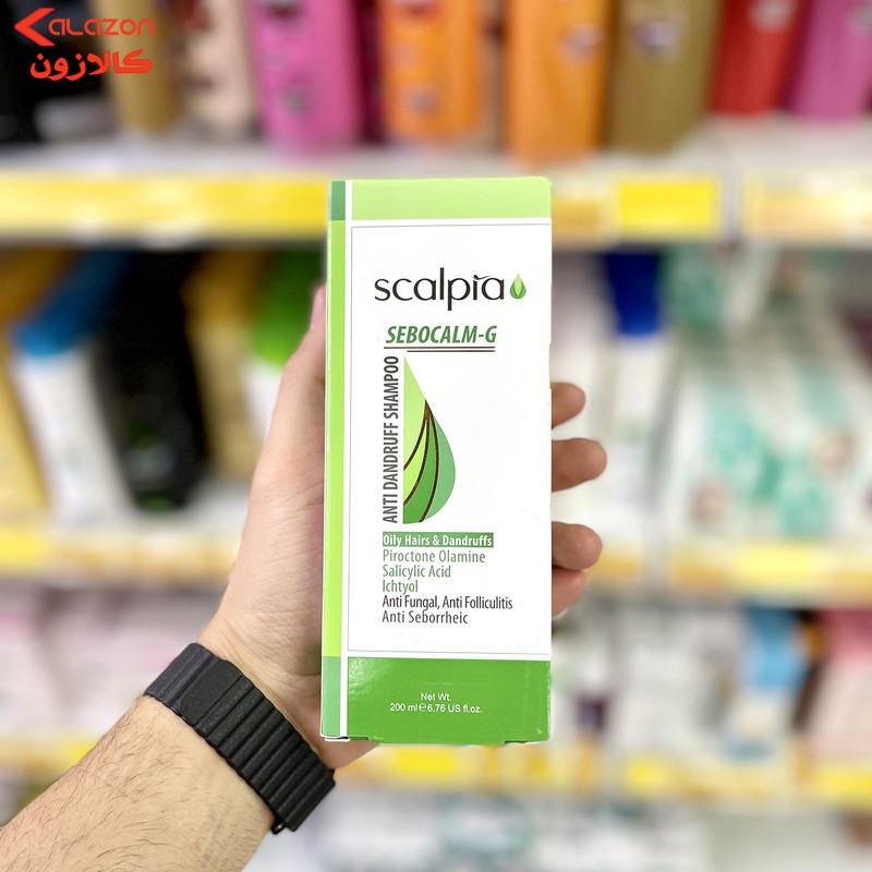 شامپو ضد شوره مو اسکالپیا مدل SEBUCALM-G حجم 200 میلی‌لیتر