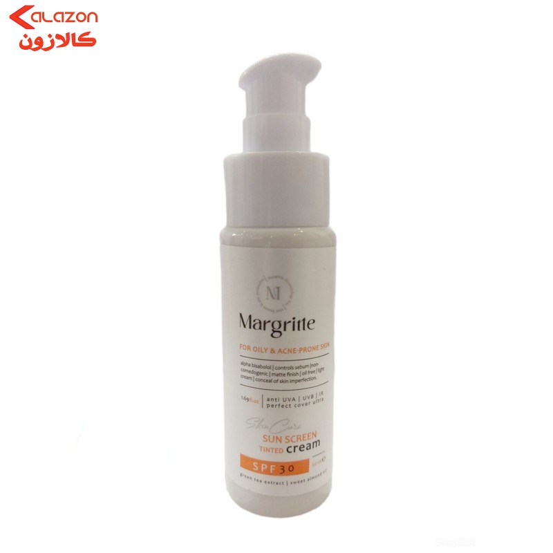 کرم ضد آفتاب رنگی مارگریت SPF 30 مدل 01 مناسب برای پوست های چرب حجم 50 میلی لیتر