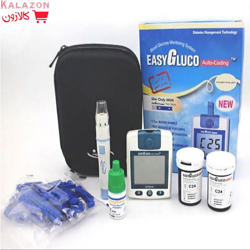 نوار دستگاه تست قند خون ایزی گلوکو مدل اتوکدینگ بسته 50 عددی