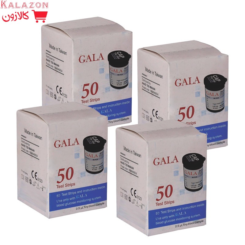 نوارتست قندخون گالا مدل OK-2AJ چهار بسته 50 عددی