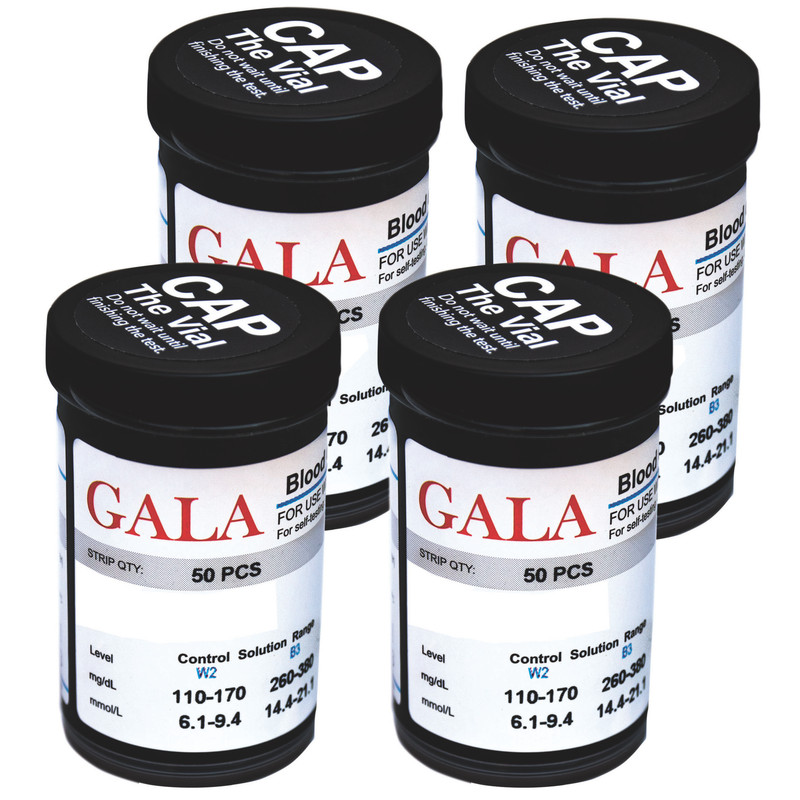 نوارتست قندخون گالا مدل OK-2AJ چهار بسته 50 عددی