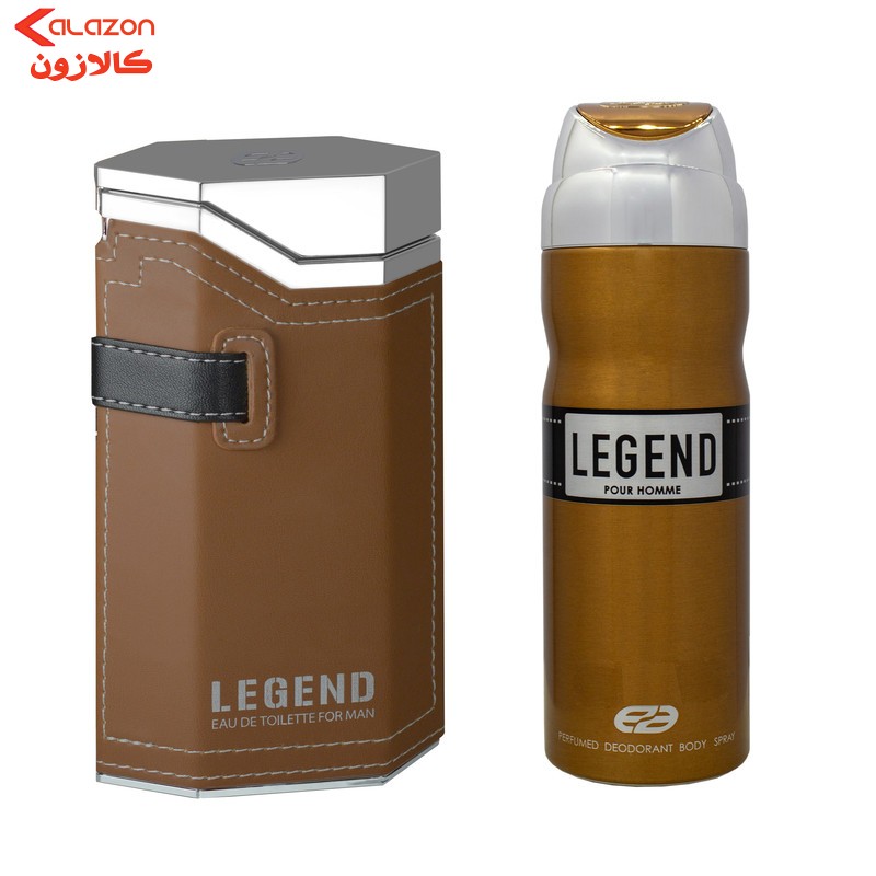 ادو پرفیوم مردانه عماد آرا مدل LEGEND حجم 100 میلی لیتر به همراه اسپری عمادآرا مدل LEGEND حجم 200 میلی لیتر