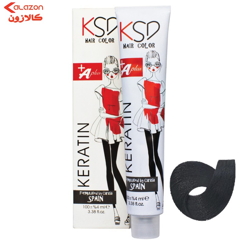 رنگ مو کی اس دی شماره 1.1 حجم 100 میلی لیتر رنگ مشكي پركلاغي