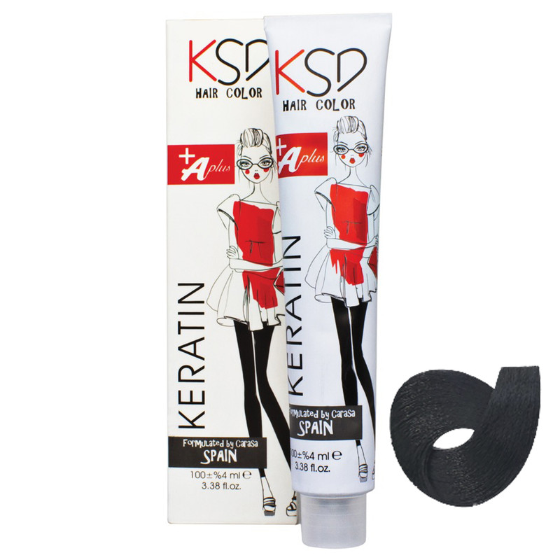 رنگ مو کی اس دی شماره 1.1 حجم 100 میلی لیتر رنگ مشكي پركلاغي