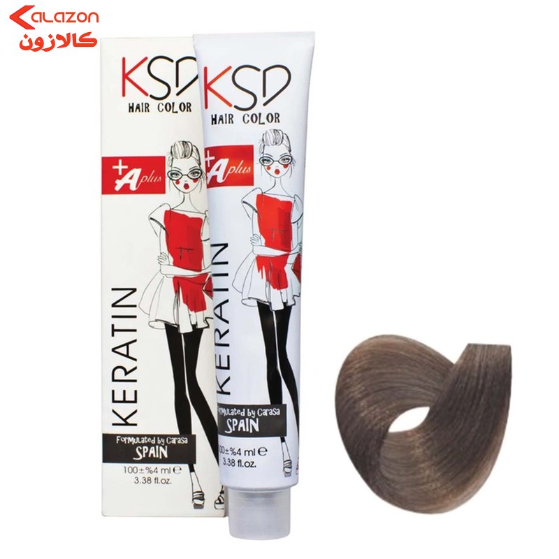 رنگ مو کی اس دی شماره 8.1 حجم 100 میلی لیتر رنگ بلوند دودی روشن