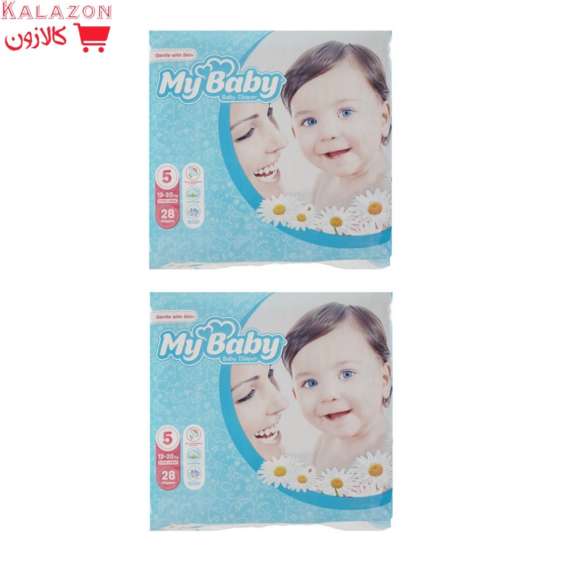 پوشک کودک مای بیبی مدل Max Care سایز 5 یک بسته 28 عددی