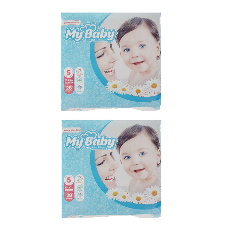 پوشک کودک مای بیبی مدل Max Care سایز 5 یک بسته 28 عددی