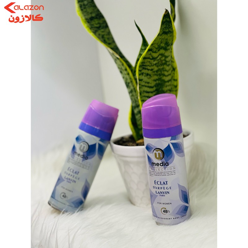 اسپری بدن زنانه مدیا مدل  اکلت حجم 200 میلی لیتر مجموعه 1 عددی
