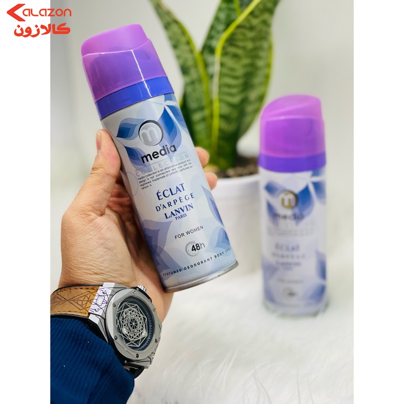 اسپری بدن زنانه مدیا مدل  اکلت حجم 200 میلی لیتر مجموعه 1 عددی