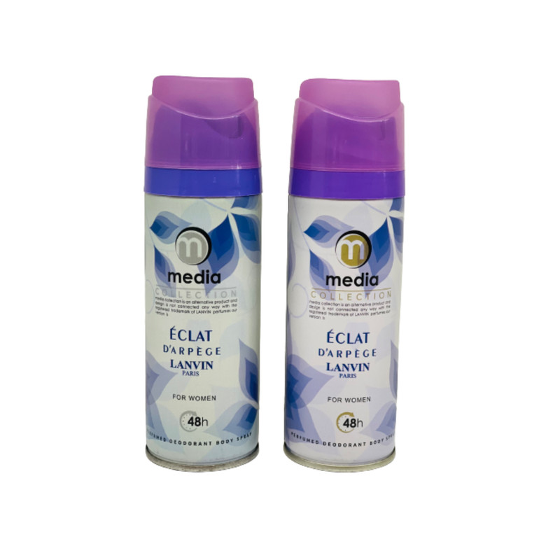 اسپری بدن زنانه مدیا مدل  اکلت حجم 200 میلی لیتر مجموعه 1 عددی